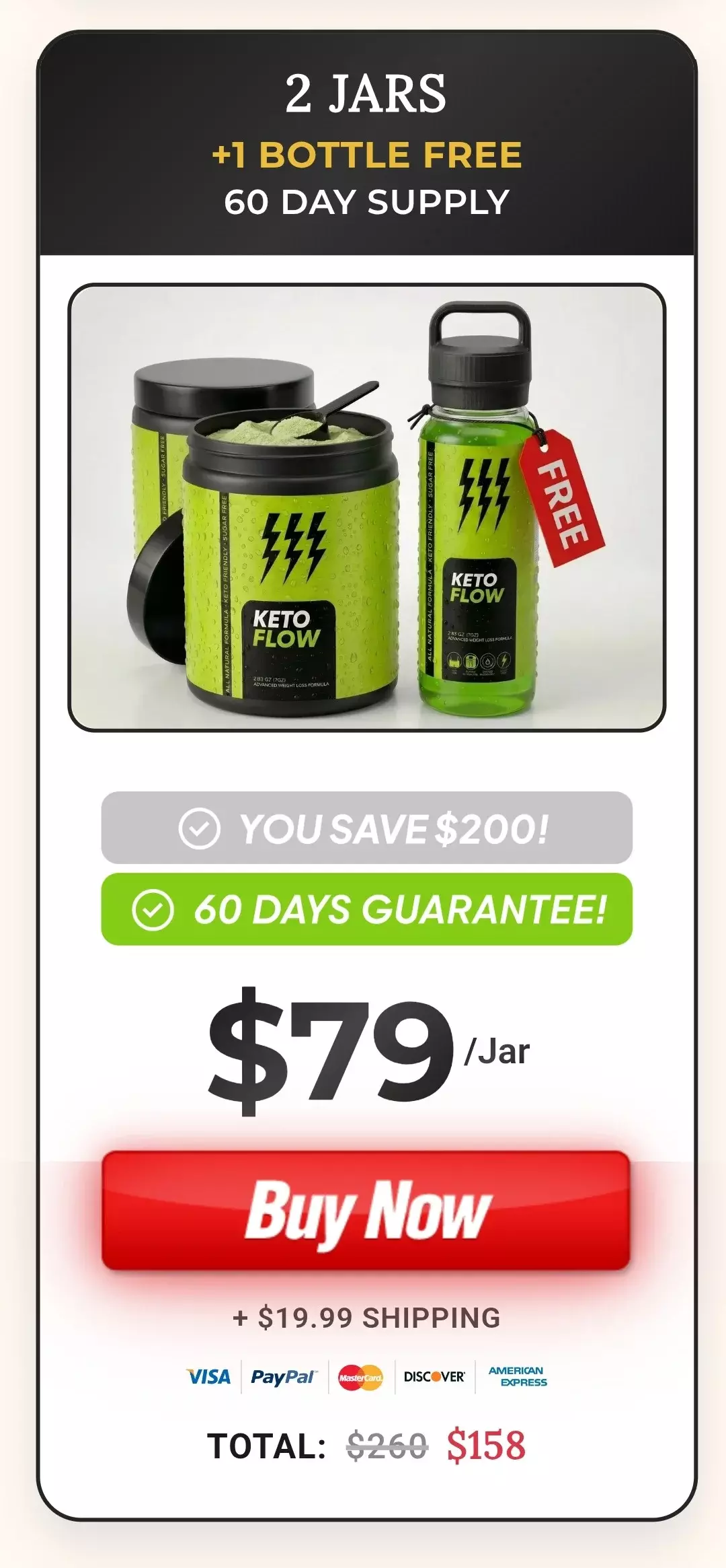 KetoFlow™ 2 jars pricing
